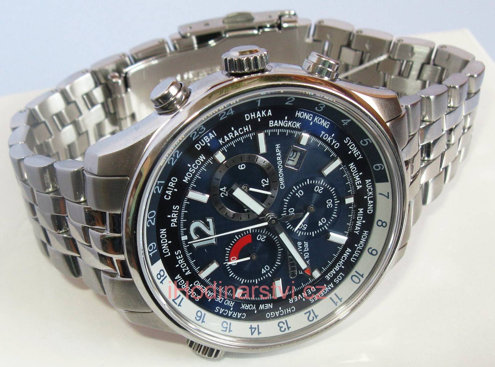 Citizen AT0360-50L Chronograph World Time watch | iWatchery.co.uk