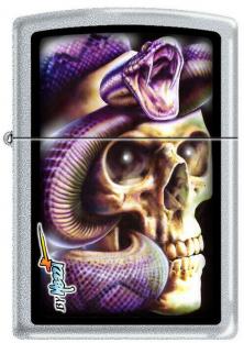  Zippo Mazzi Skull Snake 2424 lighter