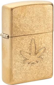  Zippo Stamped Leaf Cannabis 49569 lighter