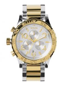  Nixon 42-20 Chrono Silver/Champagne/Gold A037 1431 watch