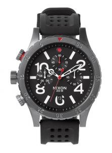  Nixon 48-20 Chrono P Gunmetal/Black/Red A278 1426 watch