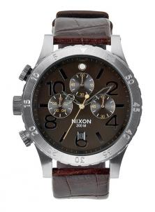  Nixon 48-20 Chrono Leather Brown Gator A363 1887 watch