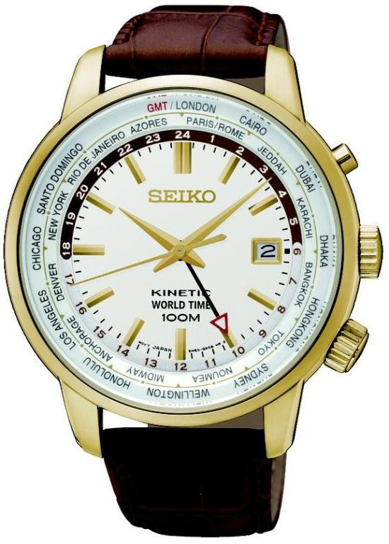 Seiko SUN070P1 Kinetic Worldtime watch