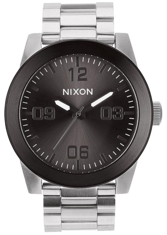  Nixon Corporal SS Silver Gunmetal A346 1762 watch