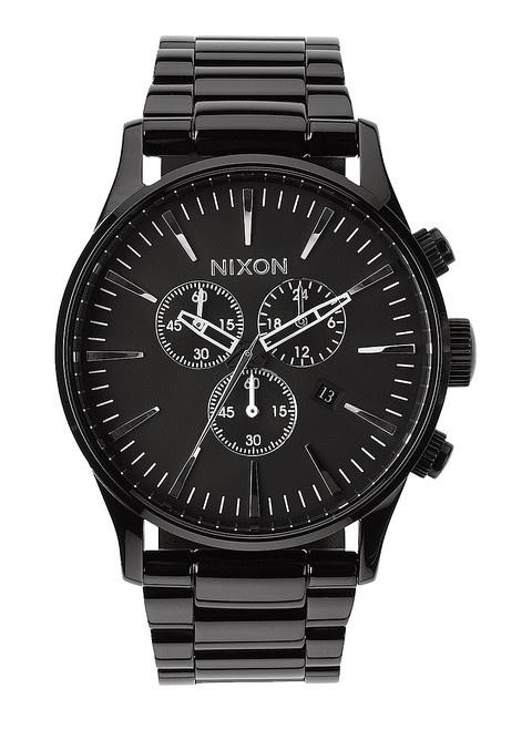  Nixon Sentry Chrono All Black A386 001 watch