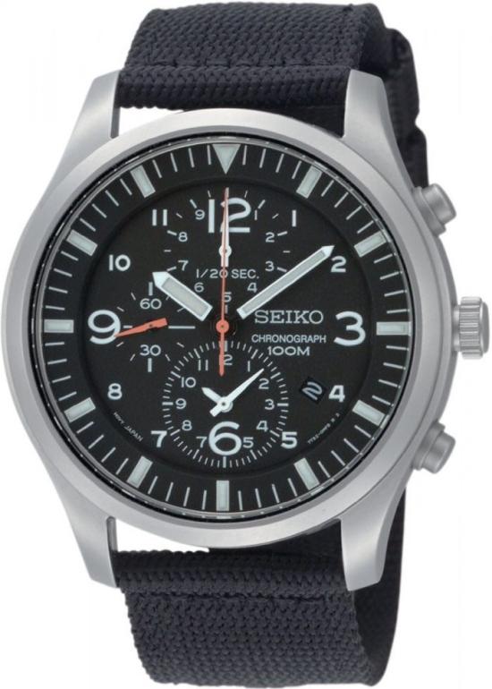 Seiko Chronograph SNDA57P1 Military watch