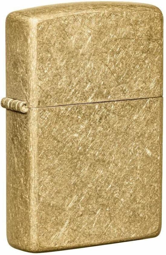  Zippo Tumbled Brass 49477 lighter