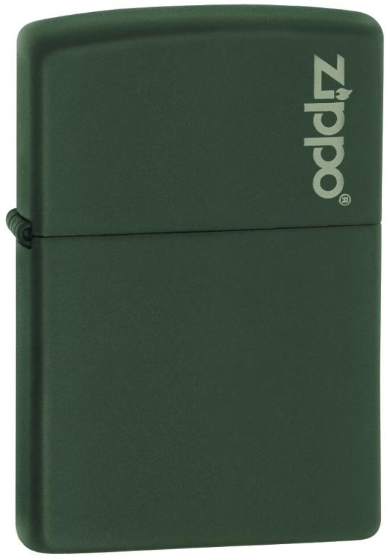 Zippo Green Matte Logo Zippo 221ZL lighter