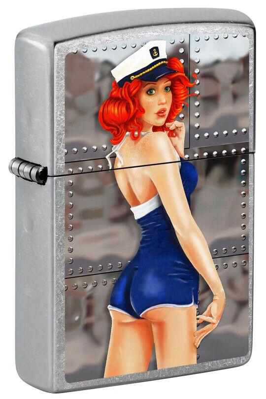  Zippo Pin Up Girl Red Head 3633 lighter