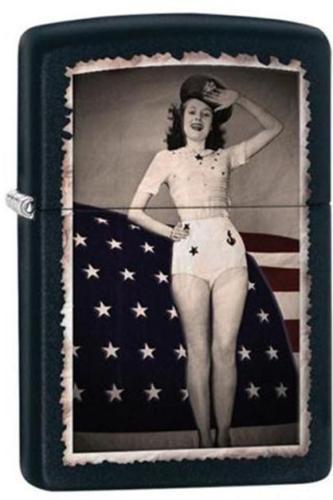 Zippo 28533 Flag Woman Saluting lighter