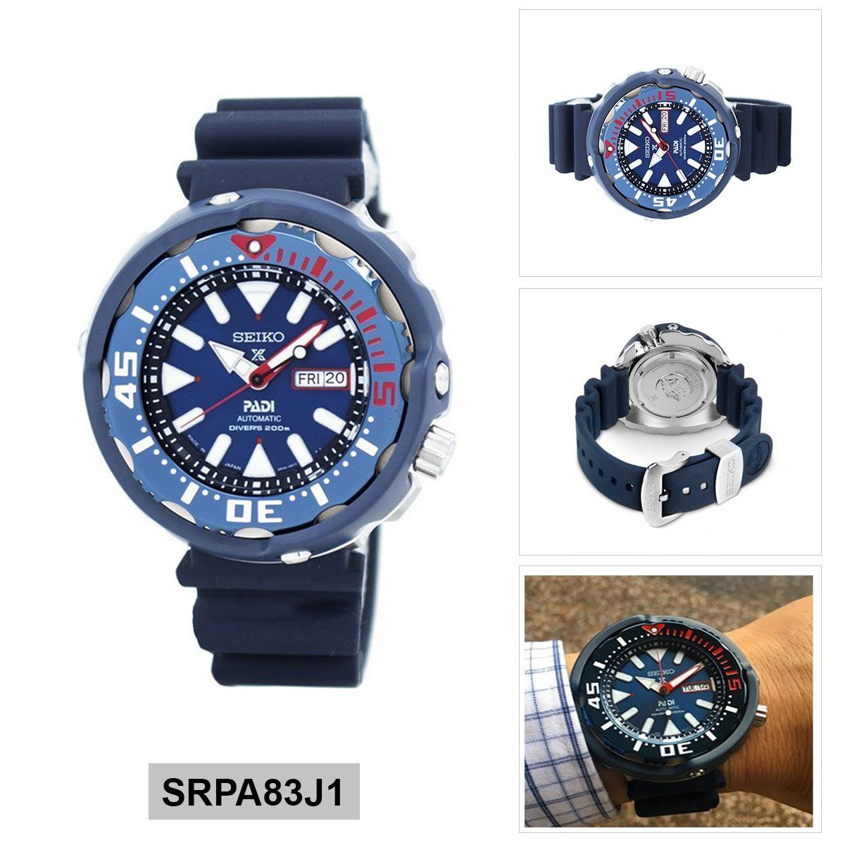 Seiko SRPA83J1 Prospex Automatic Diver PADI watch iWatchery